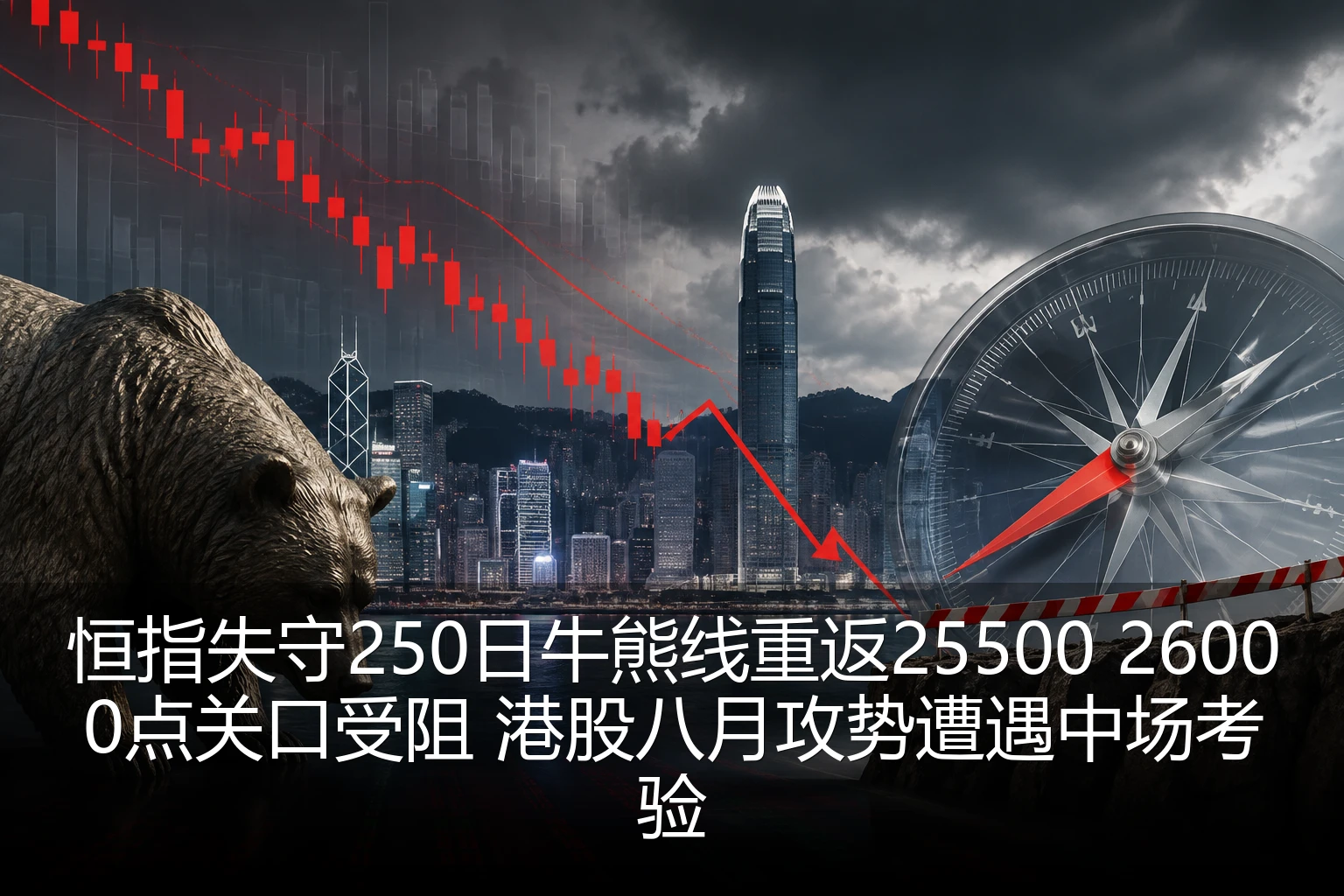 恒指失守250日牛熊线重返25500 26000点关口受阻 港股八月攻势遭遇中场考验